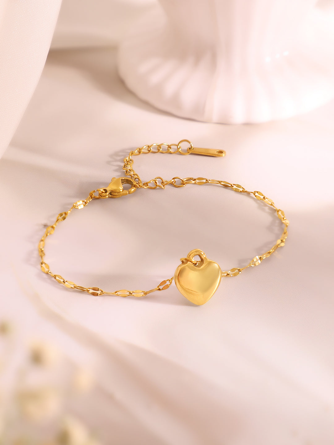 Demi Fine 18k Gold Plated Stainless Steel Heart Motif Combo Set フリーサイズ