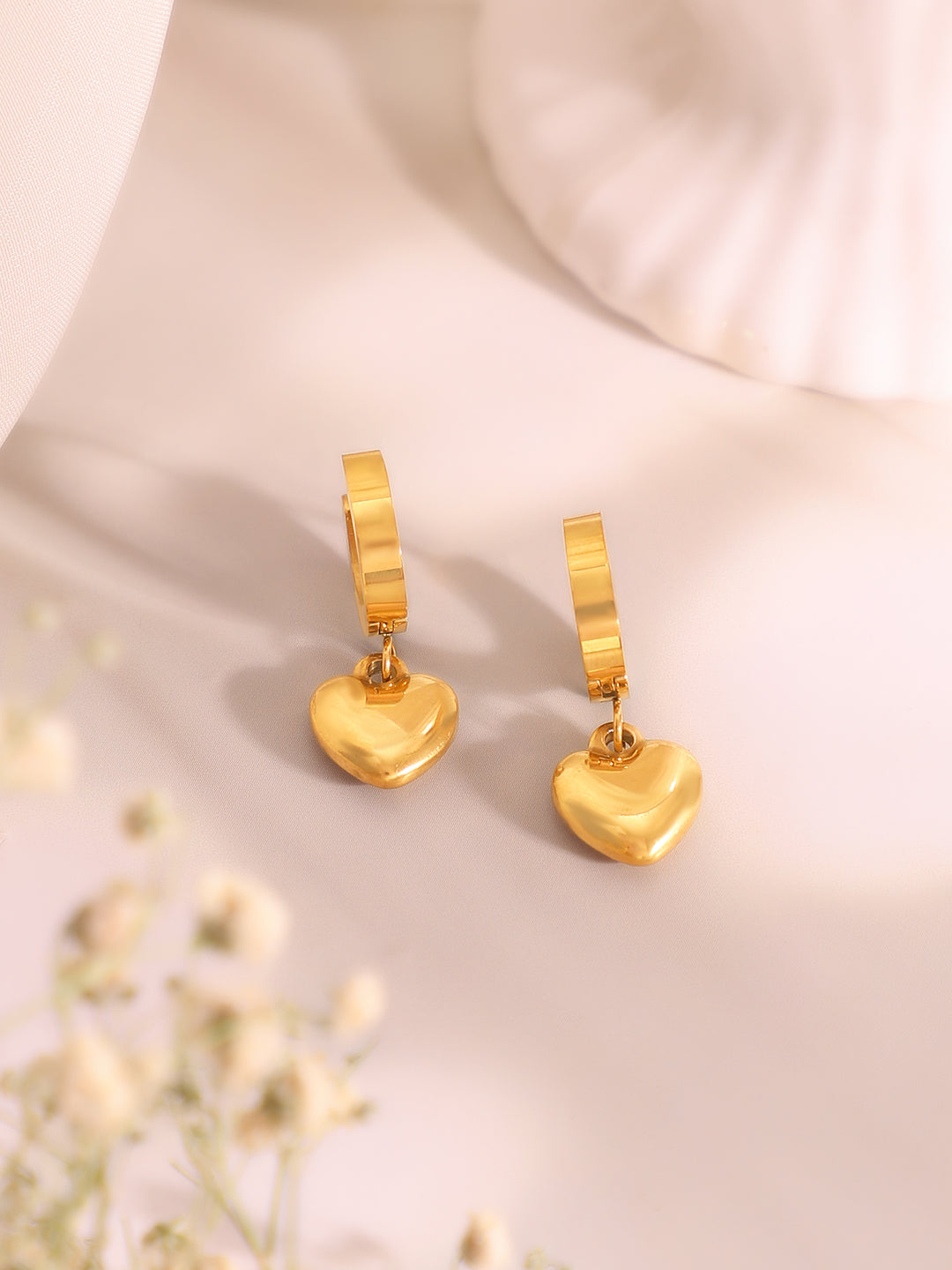 Demi Fine 18k Gold Plated Stainless Steel Heart Motif Combo Set フリーサイズ