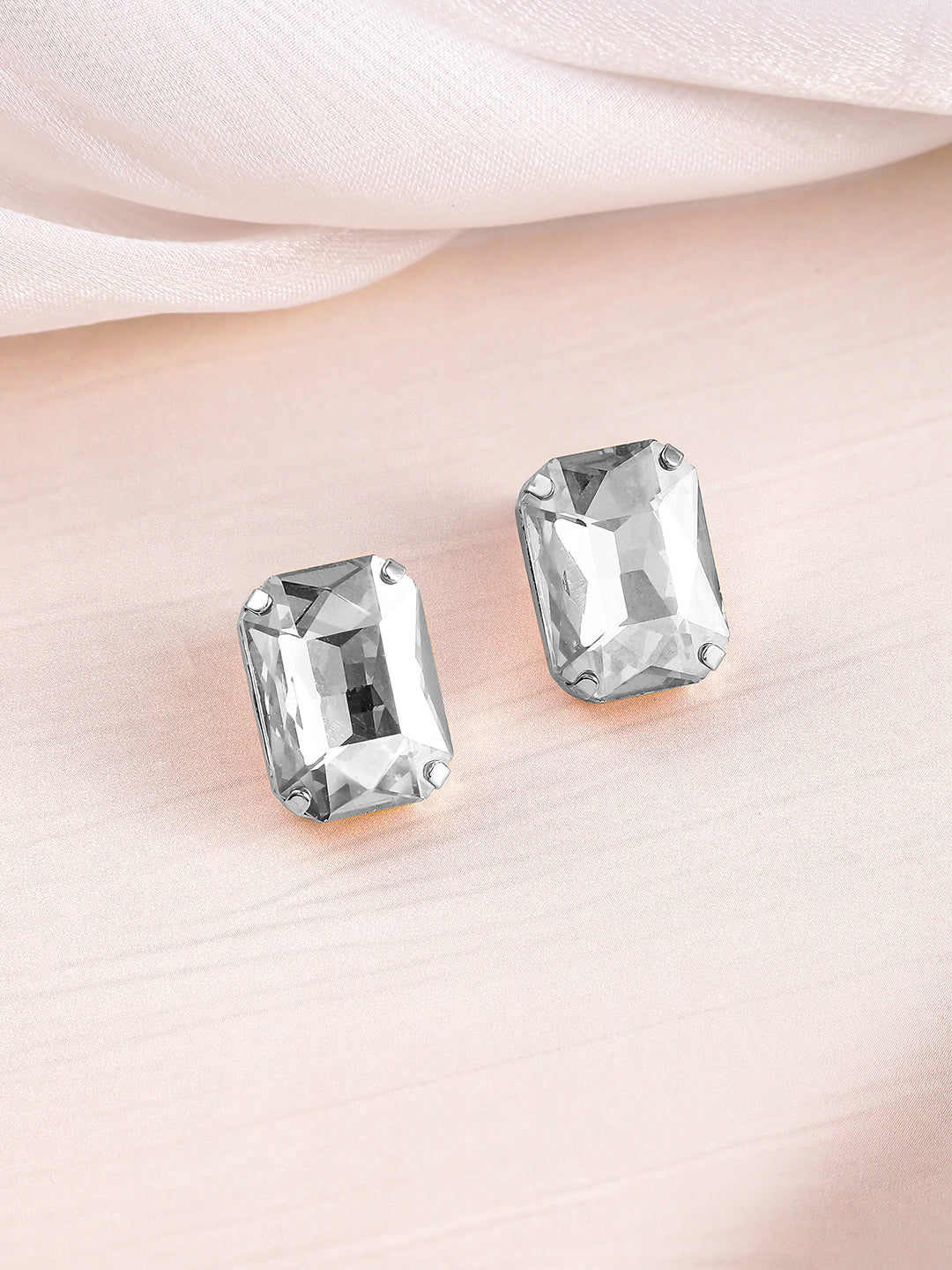 【Rubans】 White Bling Crystal Studded Necklace Set｜ホワイト ブリング クリスタル ネックレスセット