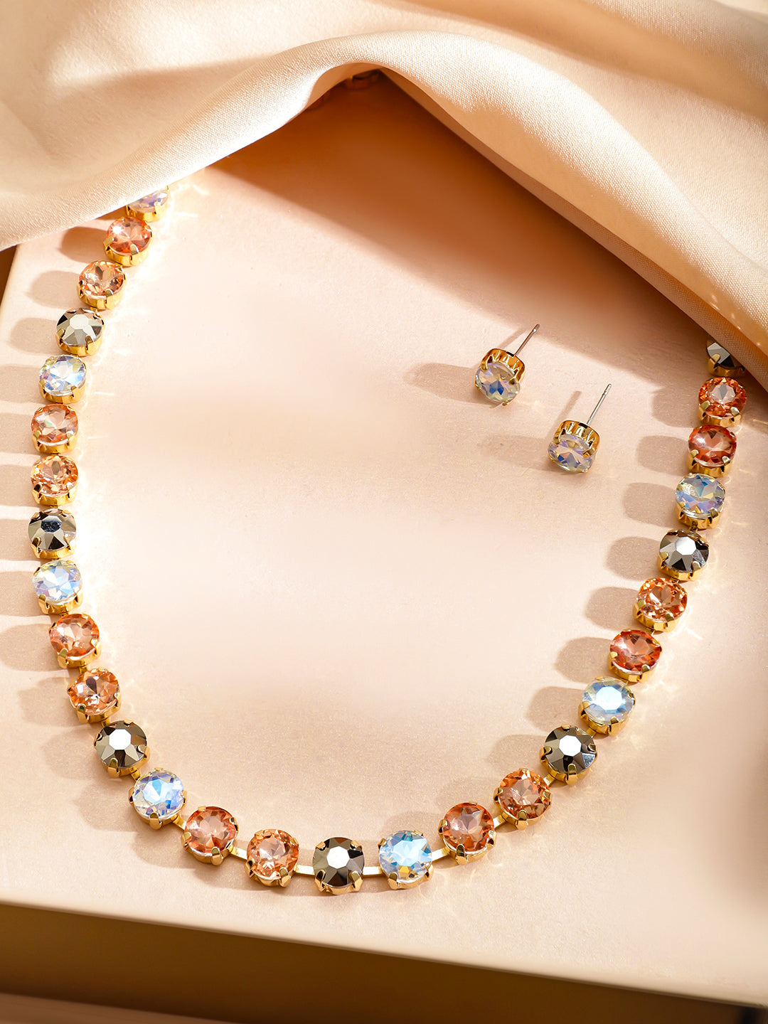 Multicolor Crystal Necklace Set フリーサイズ