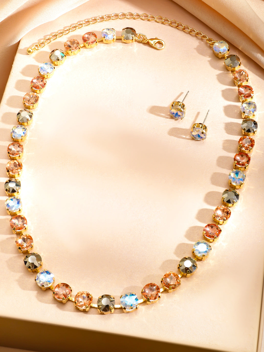 Multicolor Crystal Necklace Set フリーサイズ