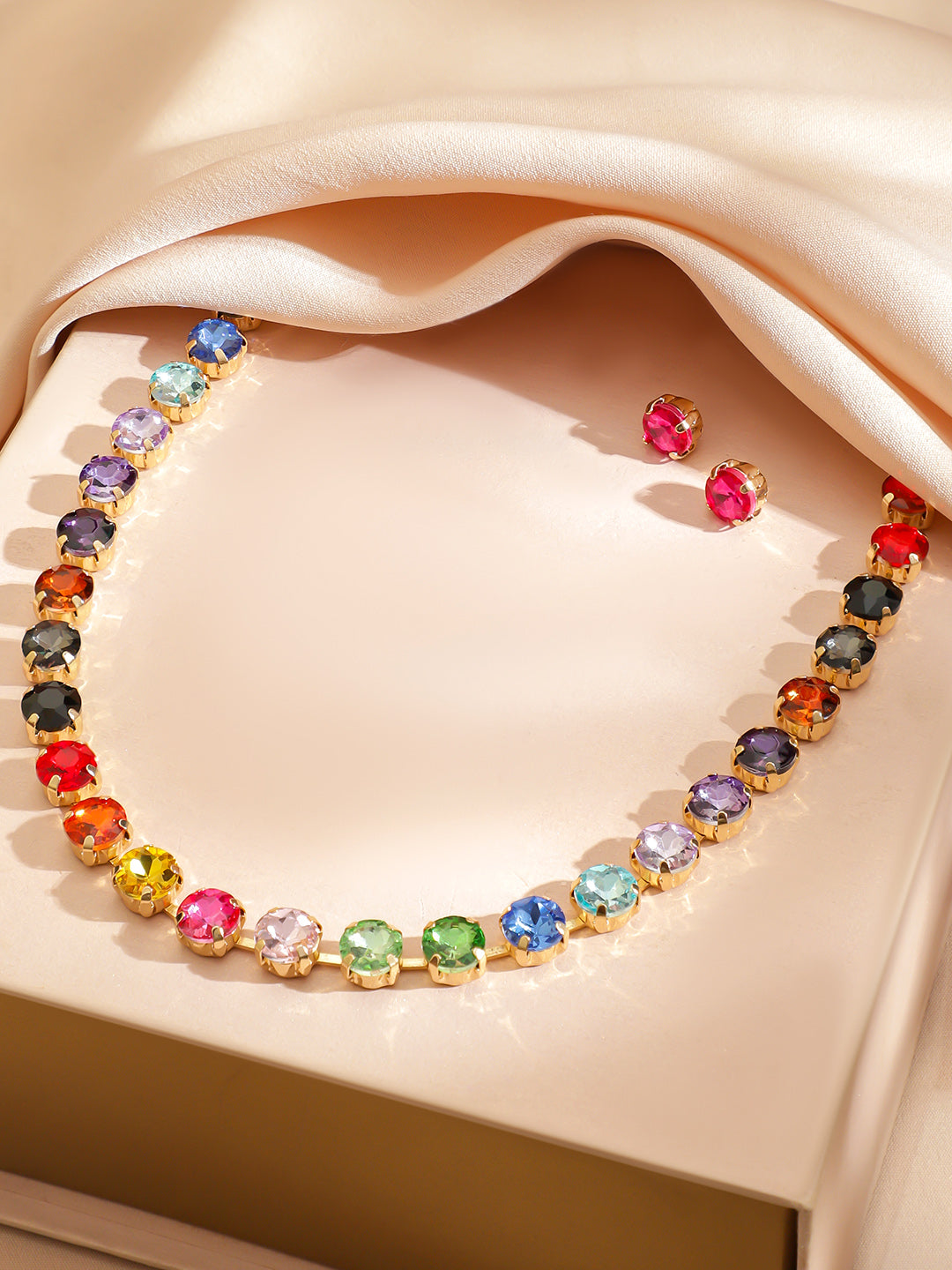 Multicolor Crystal Necklace Set フリーサイズ