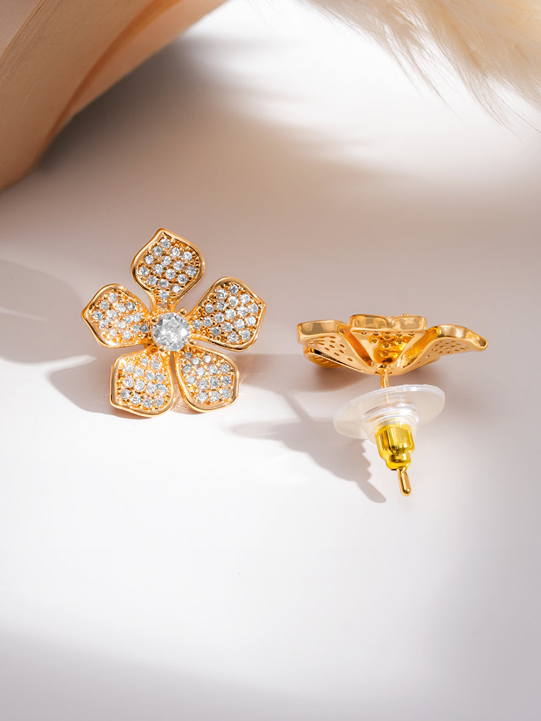 【Rubans】 American Diamond Zirconia Floral Pendant Set｜アメリカンダイヤモンド ジルコニア フローラル ペンダントセット