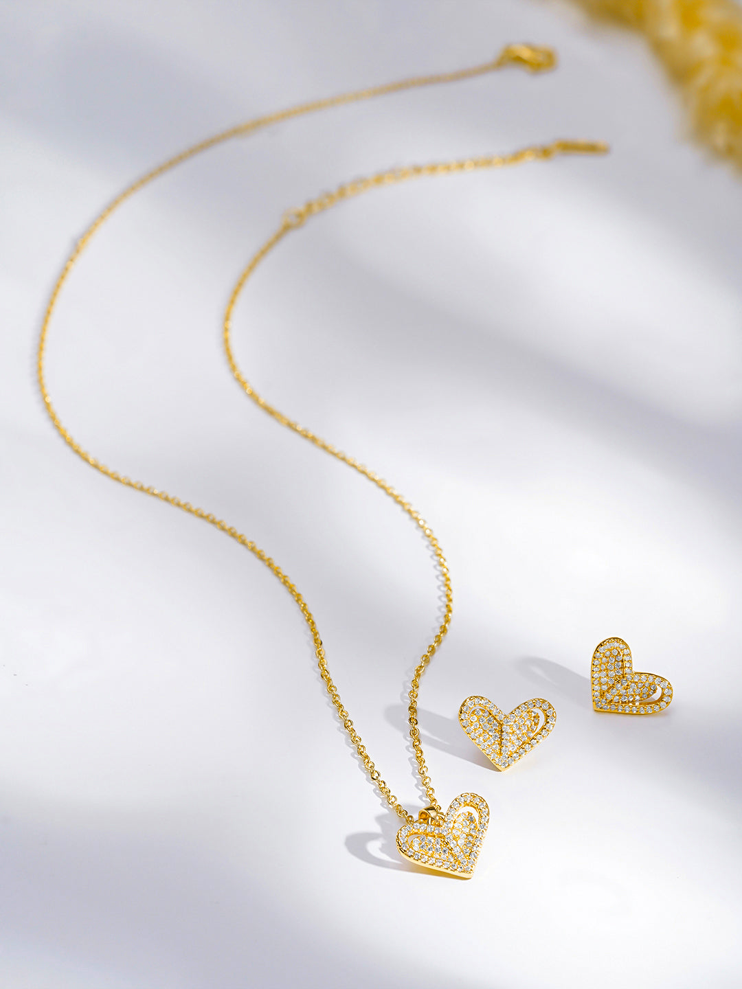 Heart of Gold Sparkle Pendant Set フリーサイズ