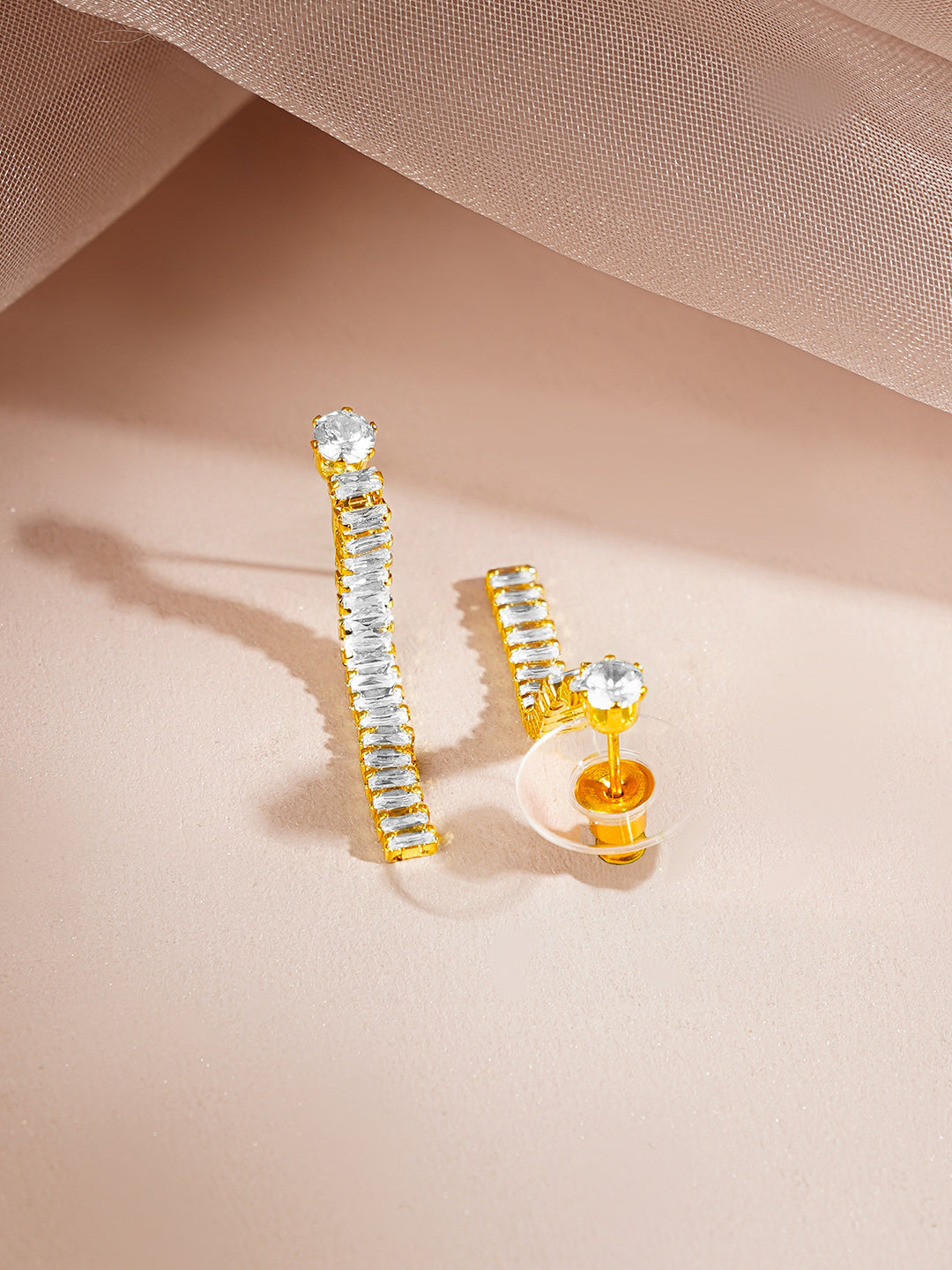 Golden Glow Crystal Necklace Set Length - 16 cm