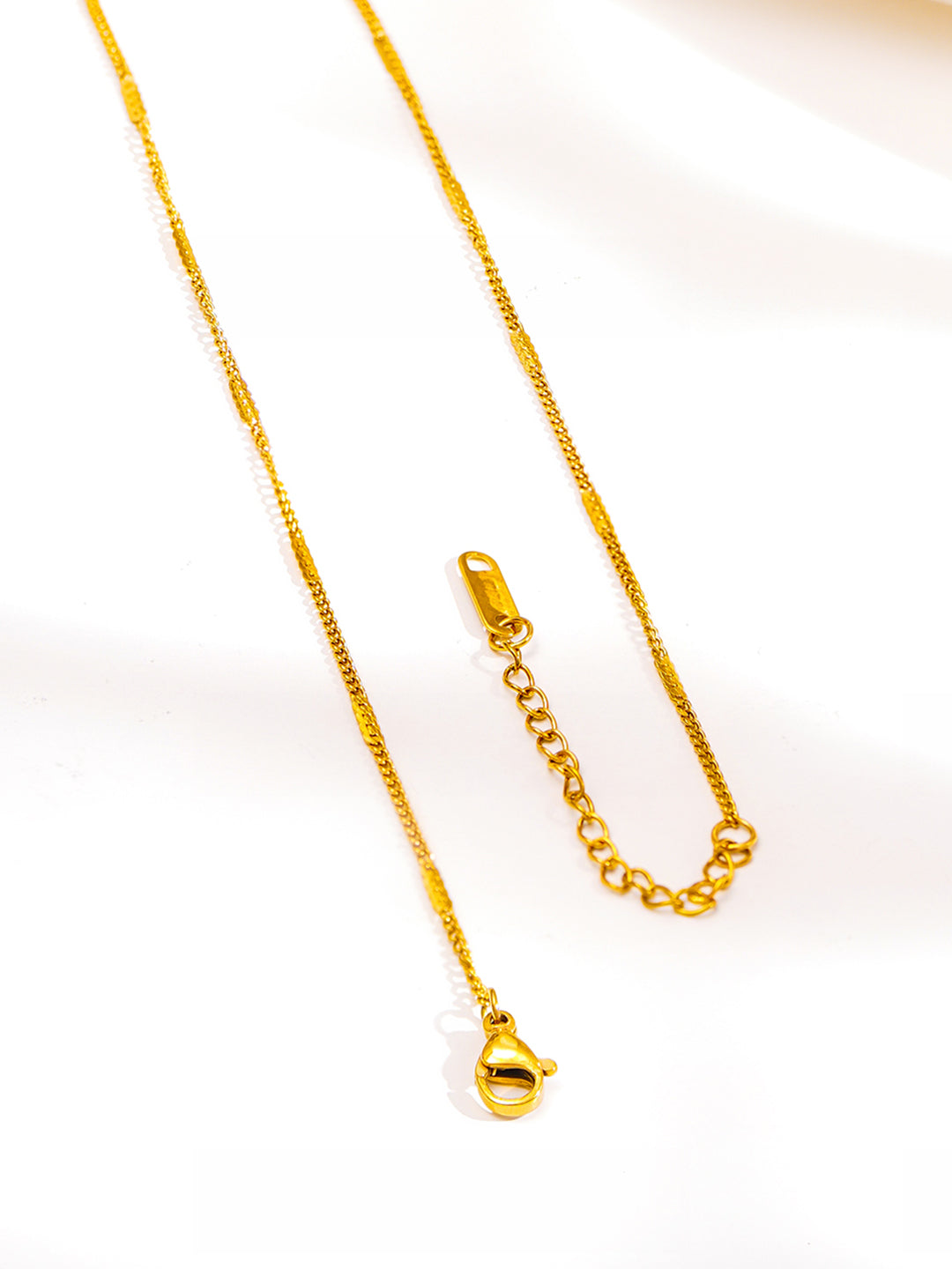 Demi Fine 18K Gold Plated Stainless steel Enamel Shell Pendant Chain Necklace Length - 21.4 cm