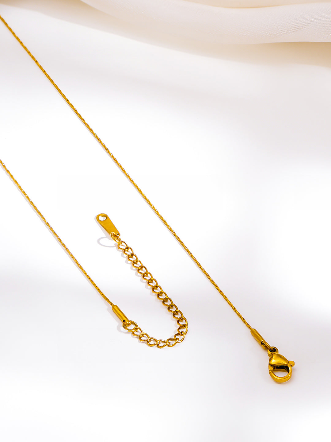 Demi Fine 18K Gold Plated Stainless steel Minimal Diamond Solitaire Necklace Length - 19.5 cm