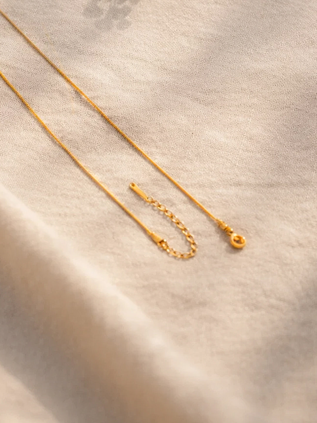 Demi Fine 18K Gold Plated Stainless steel Minimal Ball Pendant Chain Necklace Length - 19 cm
