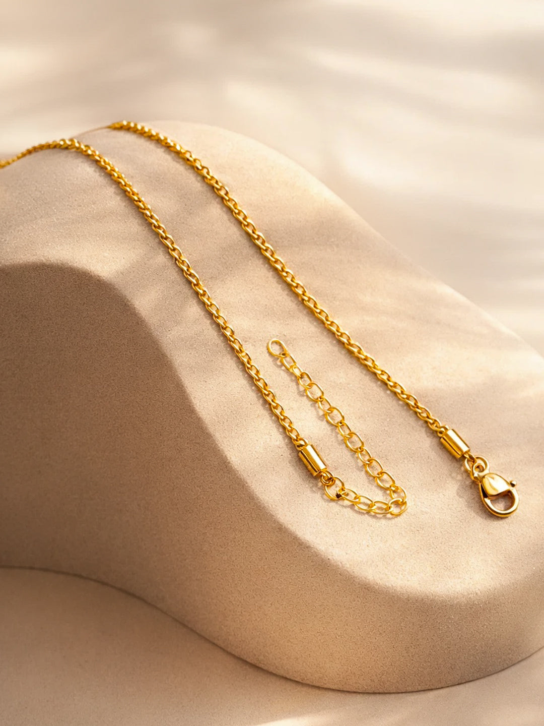 Demi Fine 18K Gold Plated Stainless steel Puffy Heart Pendant Chain Necklace Length - 27.5 cm