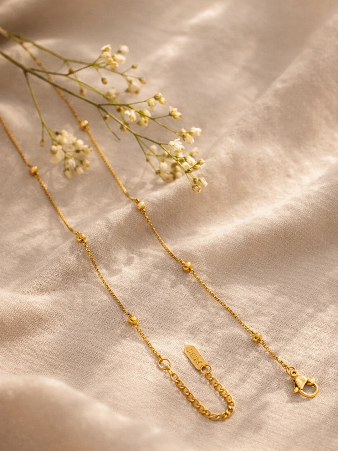 Demi Fine 18K Gold Plated Stainless steel Clover Pendant AD Detail Necklace Length - 22.6 cm