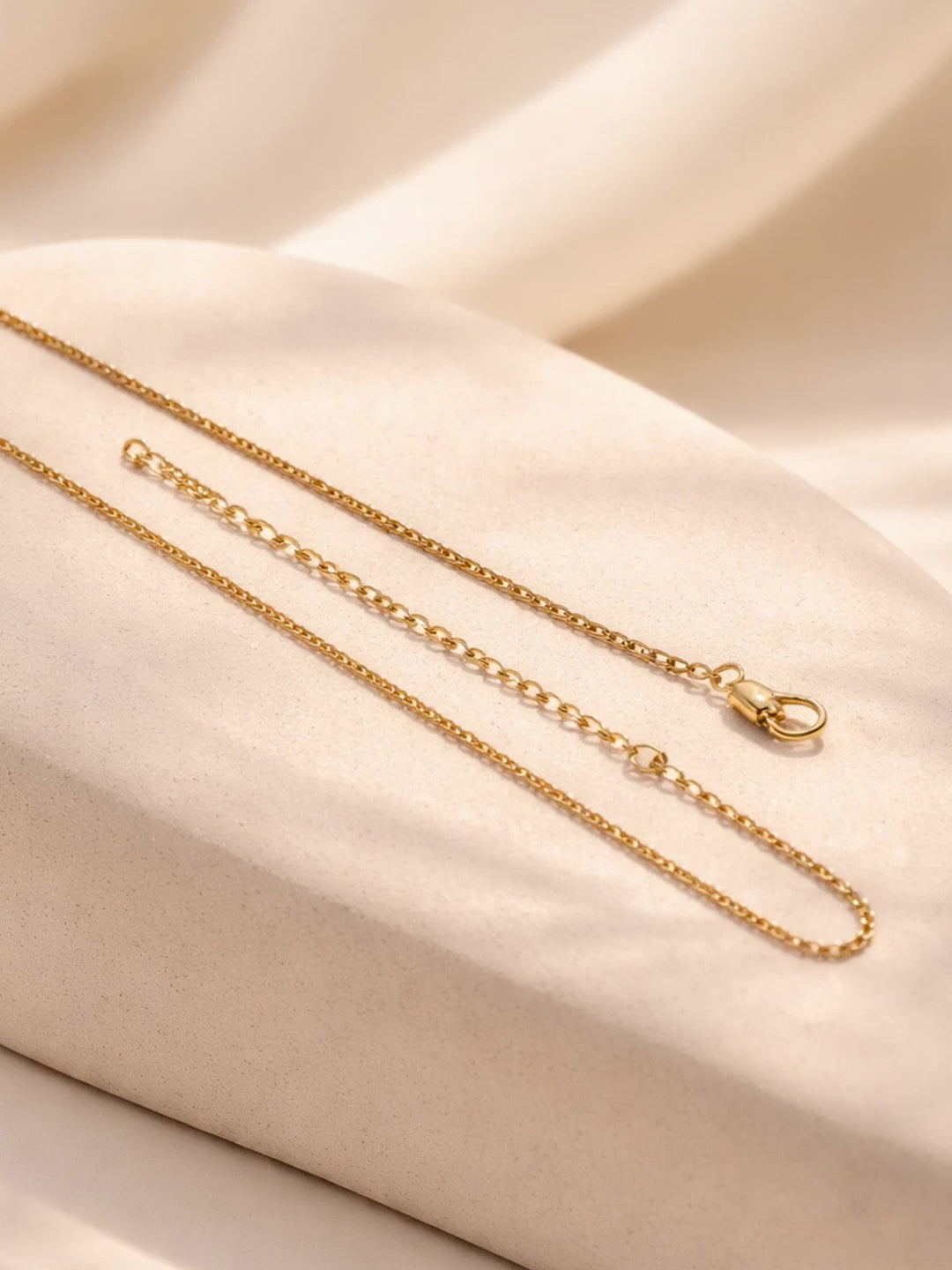 Demi Fine 18K Gold Plated Stainless steel Moon Coin Pendant Charm Necklace Length - 21 cm