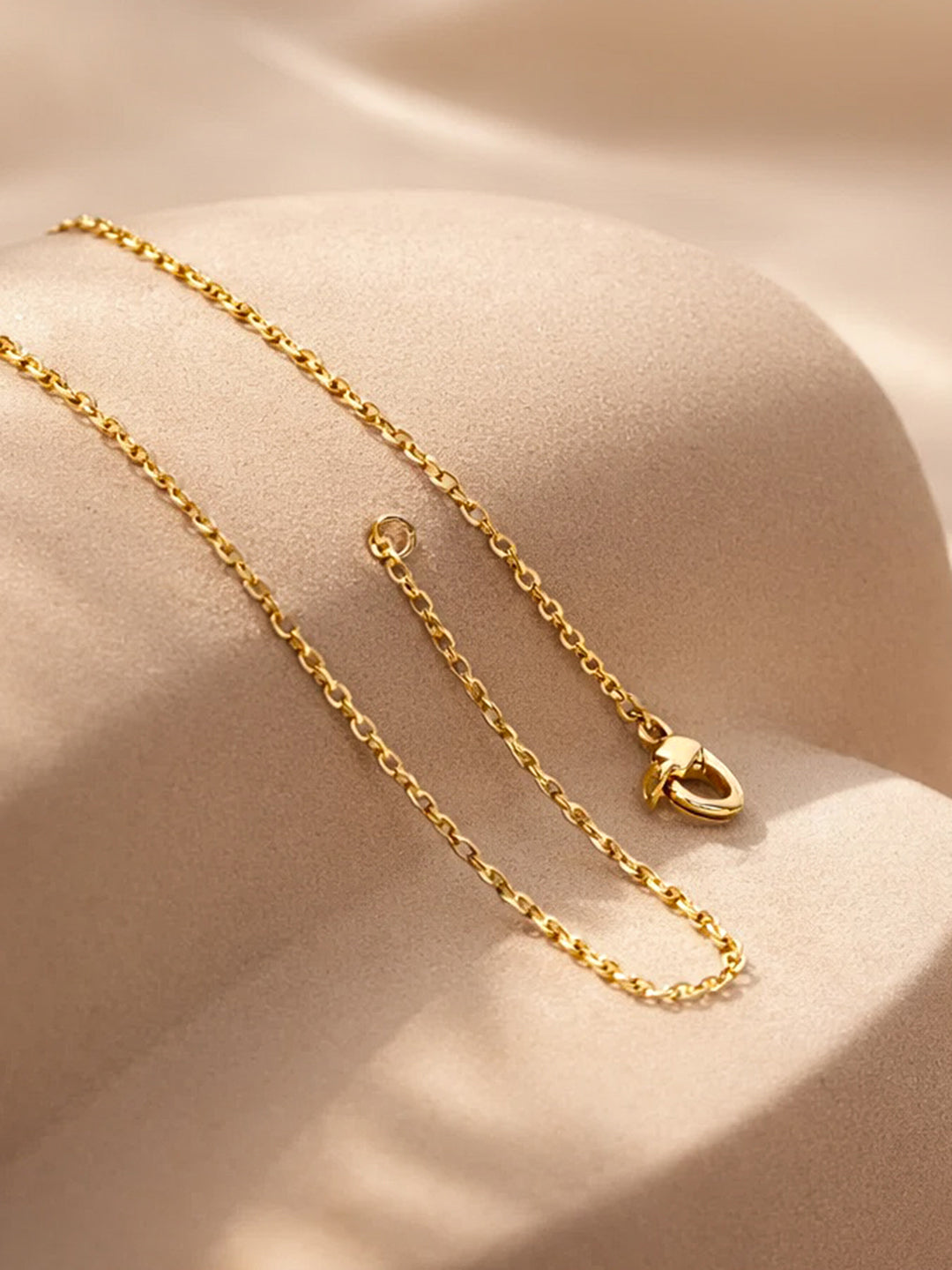 Demi Fine 18K Gold Plated Stainless steel Wave Curve Design Pendant Necklace Length - 23.6 cm