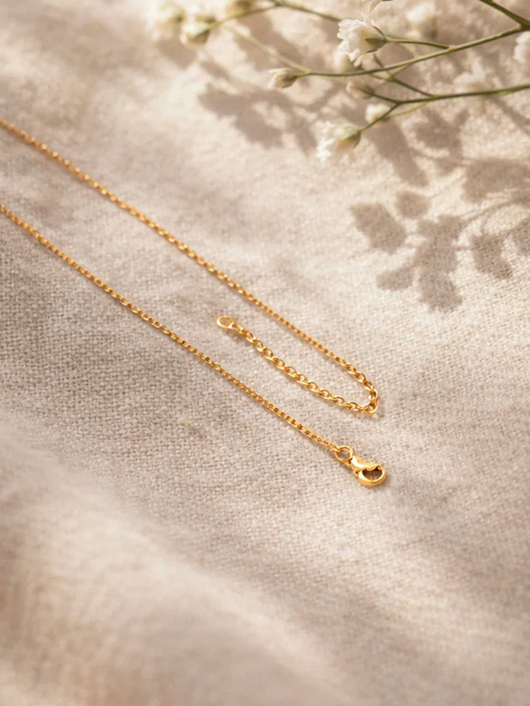 Demi Fine 18K Gold Plated Stainless steel Hollow Pendant Chain Necklace Length - 22 cm