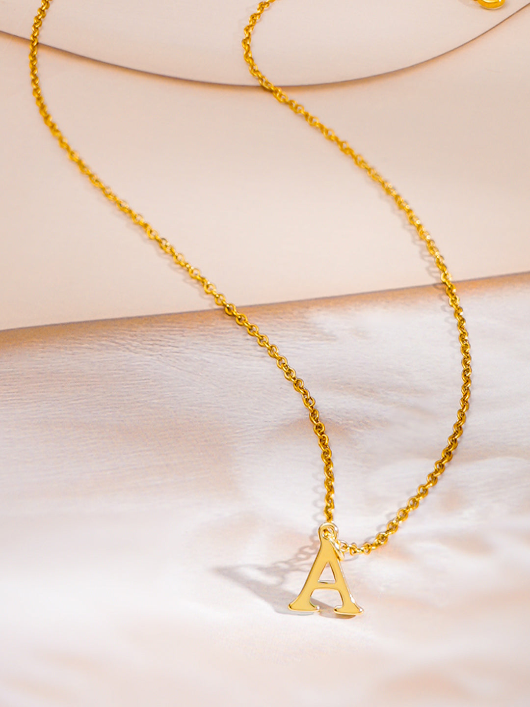 Demi Fine 18K Gold Plated Stainless steel Signature A Pendant Necklace Length - 24.4 cm
