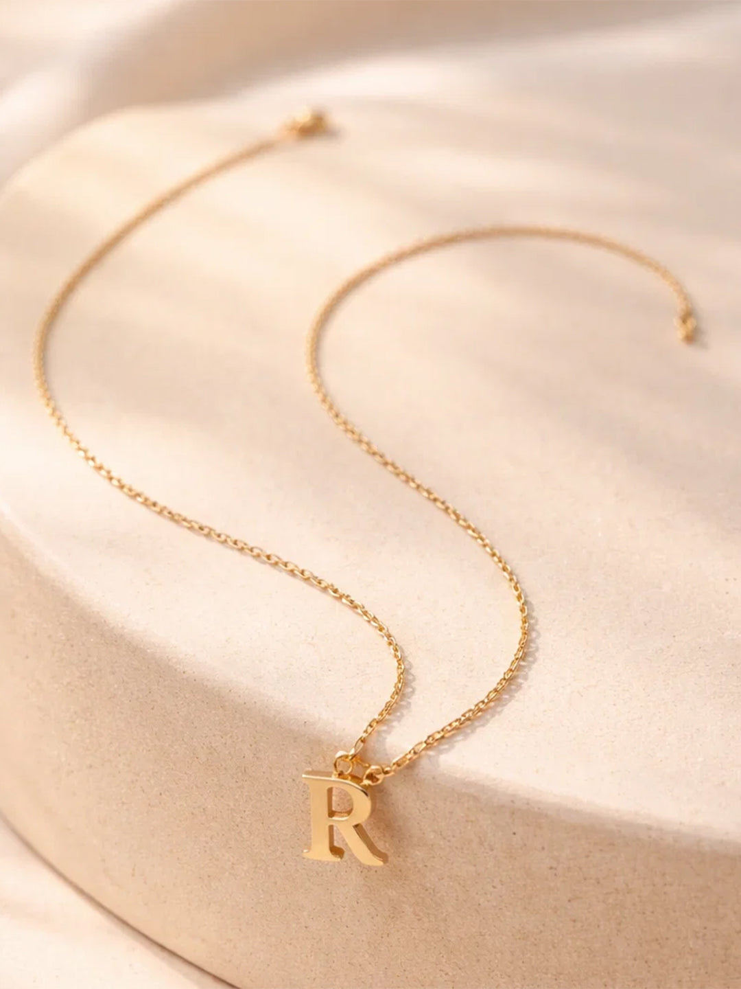 Demi Fine 18K Gold Plated Stainless steel Signature R Pendant Necklace Length - 24.4 cm
