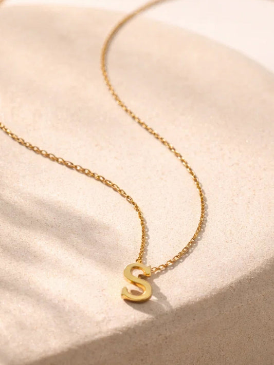 Demi Fine 18K Gold Plated Stainless steel Signature S Pendant Necklace Length - 24.4 cm