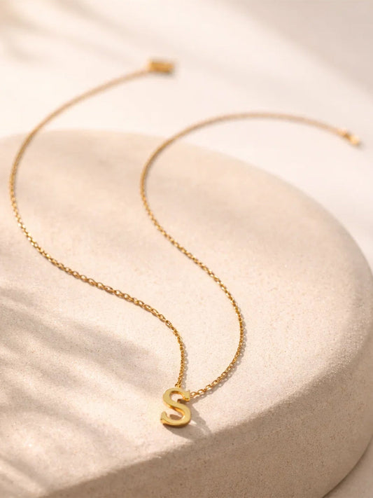Demi Fine 18K Gold Plated Stainless steel Signature S Pendant Necklace Length - 24.4 cm