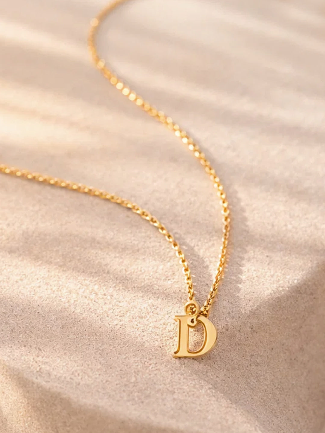 Demi Fine 18K Gold Plated Stainless steel Signature D Pendant Necklace Length - 24.4 cm