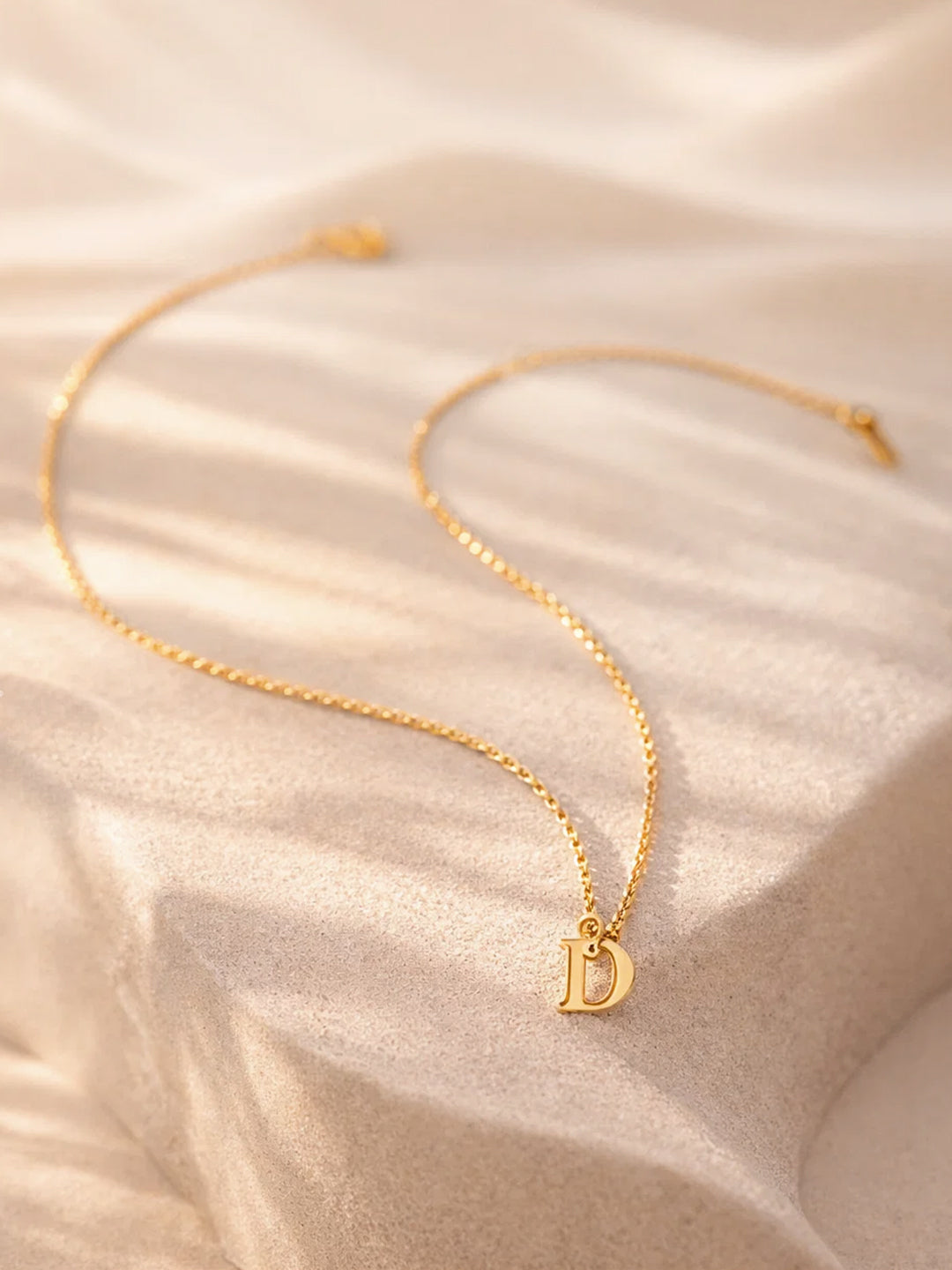 Demi Fine 18K Gold Plated Stainless steel Signature D Pendant Necklace Length - 24.4 cm