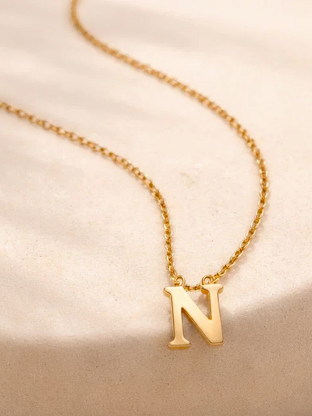 Demi Fine 18K Gold Plated Stainless steel Signature N Pendant Necklace Length - 24.4 cm