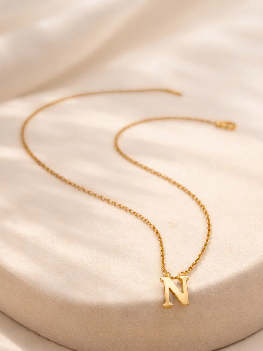 Demi Fine 18K Gold Plated Stainless steel Signature N Pendant Necklace Length - 24.4 cm