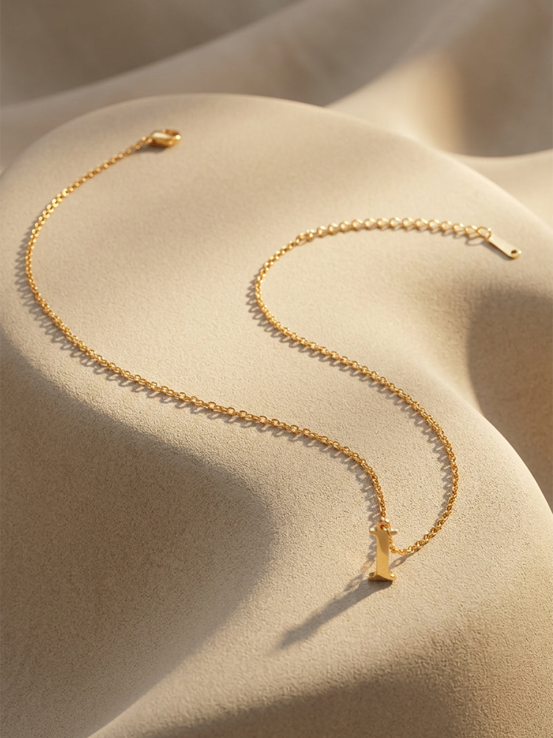Demi Fine 18K Gold Plated Stainless steel Signature I Pendant Necklace Length - 24.4 cm