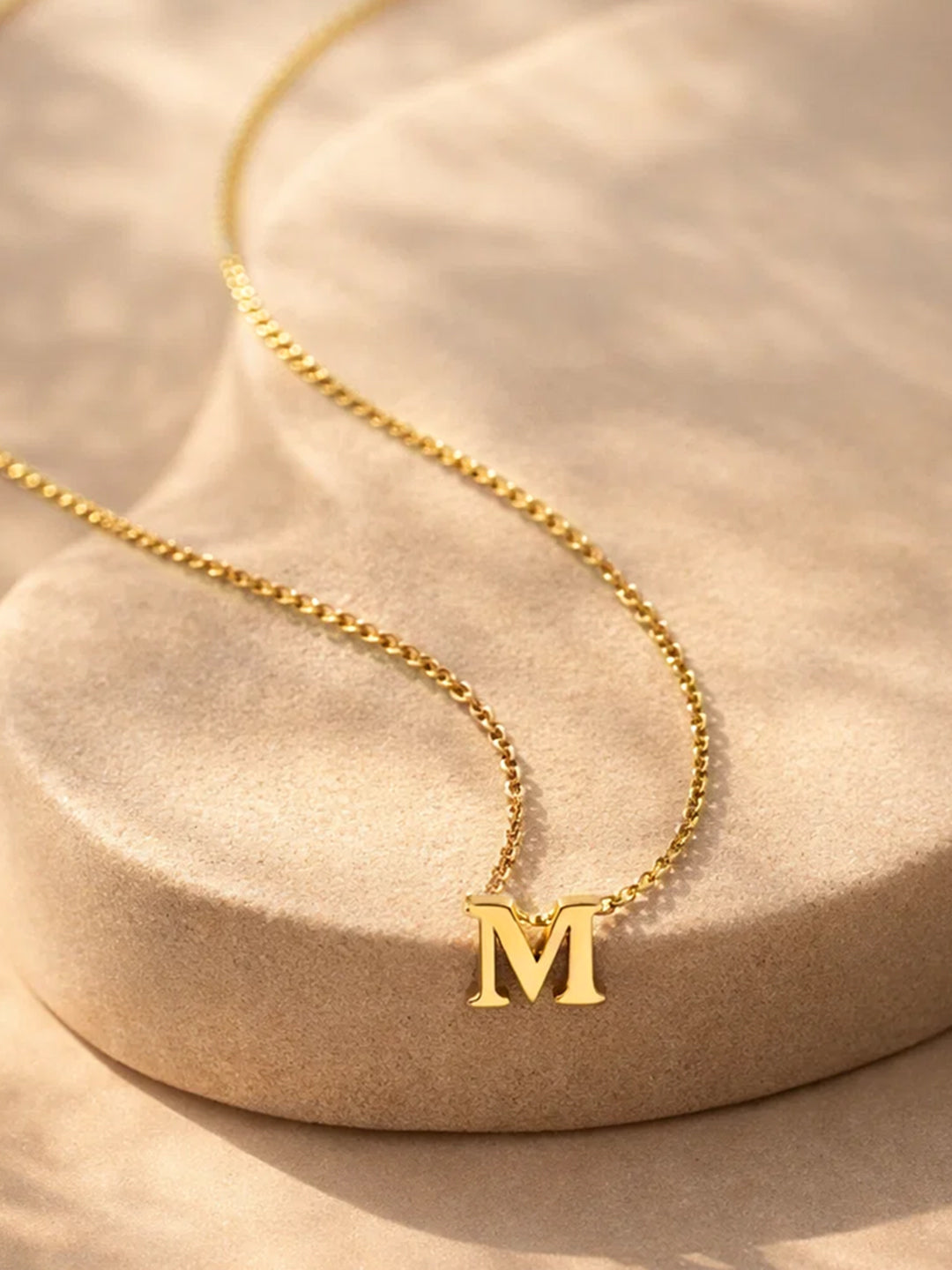 Demi Fine 18K Gold Plated Stainless steel Signature M Pendant Necklace Length - 24.4 cm