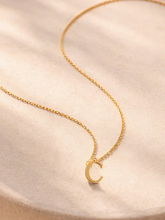 Demi Fine 18K Gold Plated Stainless steel Signature C Pendant Necklace Length - 23.5 cm