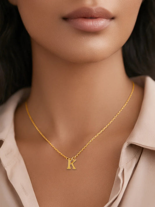 Demi Fine 18K Gold Plated Stainless steel Signature K Pendant Necklace Length - 24.4 cm