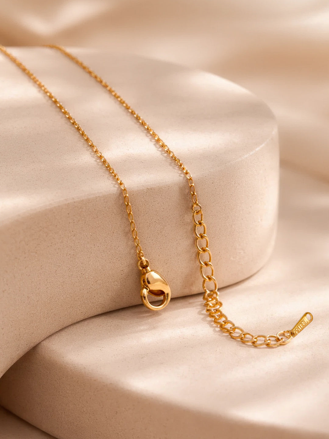 Demi Fine 18K Gold Plated Stainless steel Signature E Pendant Necklace Length - 23.8 cm