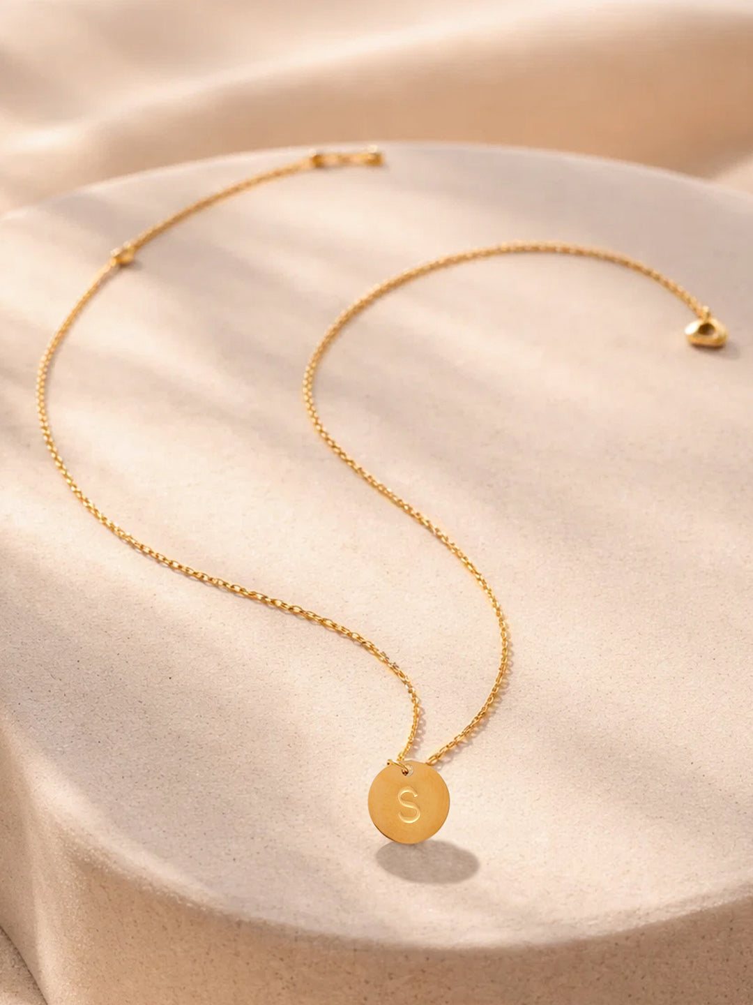 Demi Fine 18K Gold Plated Stainless steel Classic Disc S Pendant Necklace Length - 23.4 cm