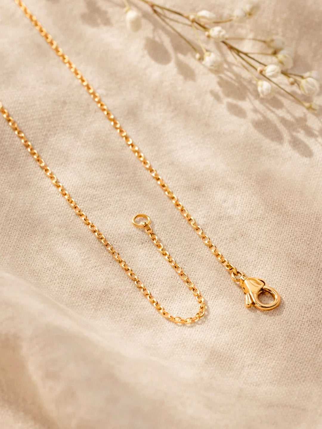 Demi Fine 18K Gold Plated Stainless steel Classic Disc I Pendant Necklace Length - 23.4 cm