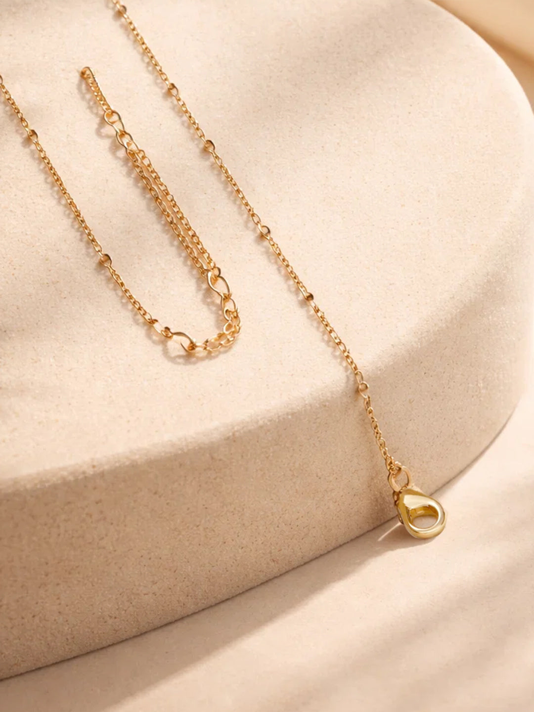 Demi Fine 18K Gold Plated Stainless steel Minimal Balloon A Necklace Length - 25.5 cm