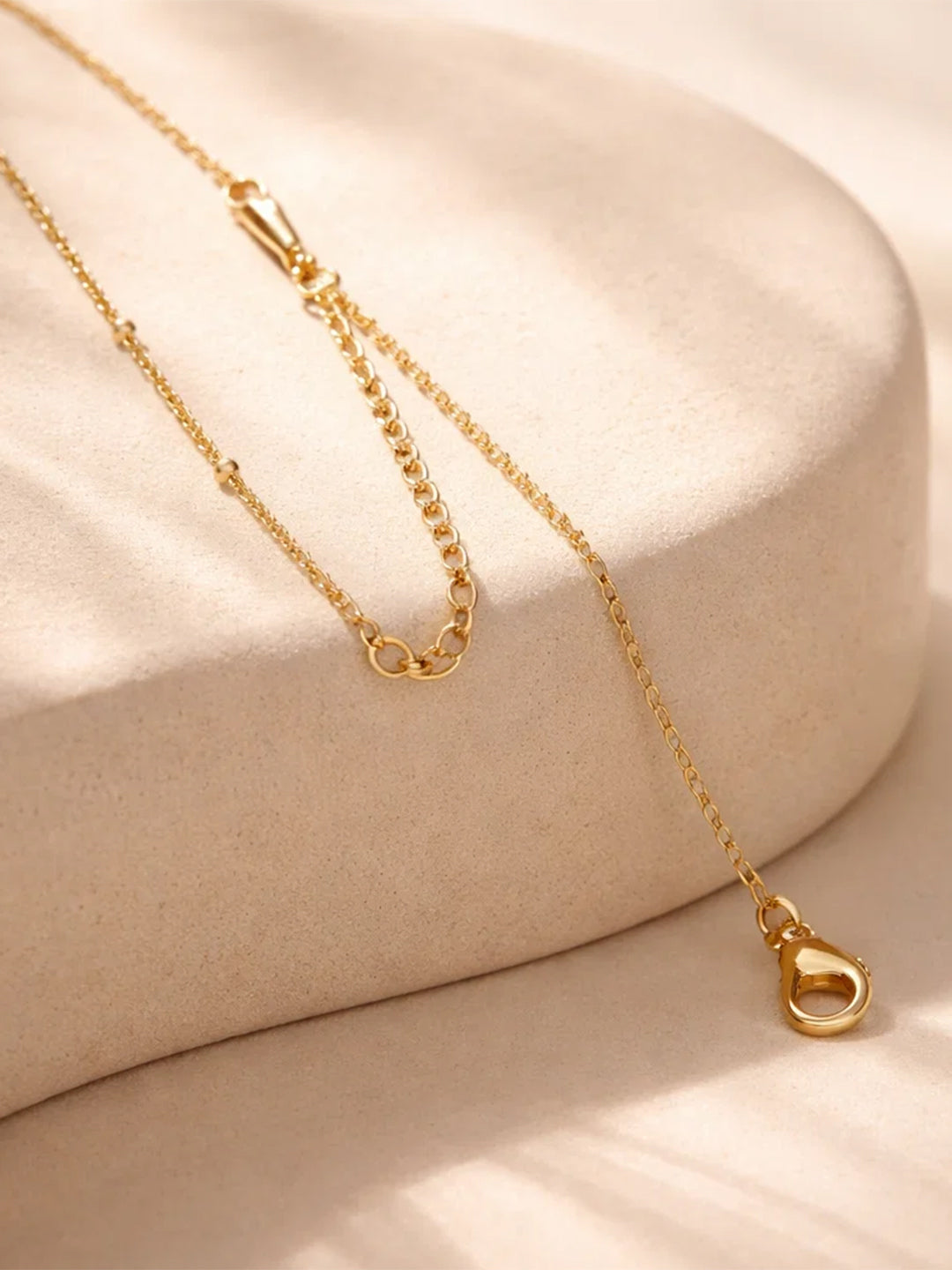 Demi Fine 18K Gold Plated Stainless steel Minimal Balloon P Necklace Length - 25.5 cm