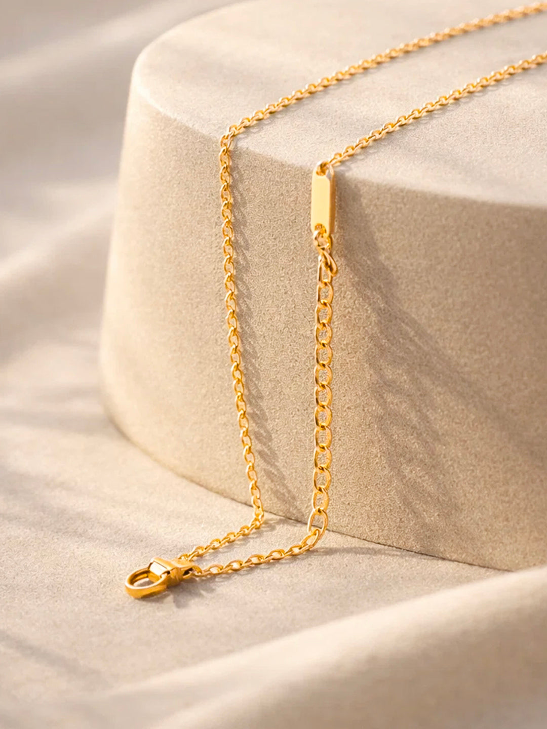Demi Fine 18K Gold Plated Stainless steel Minimal Balloon N Necklace Length - 22 cm