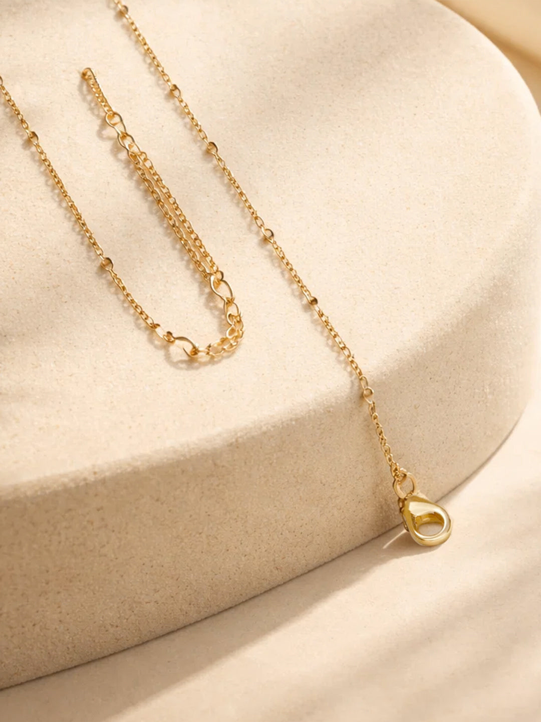 Demi Fine 18K Gold Plated Stainless steel Minimal Balloon H Necklace Length - 22 cm