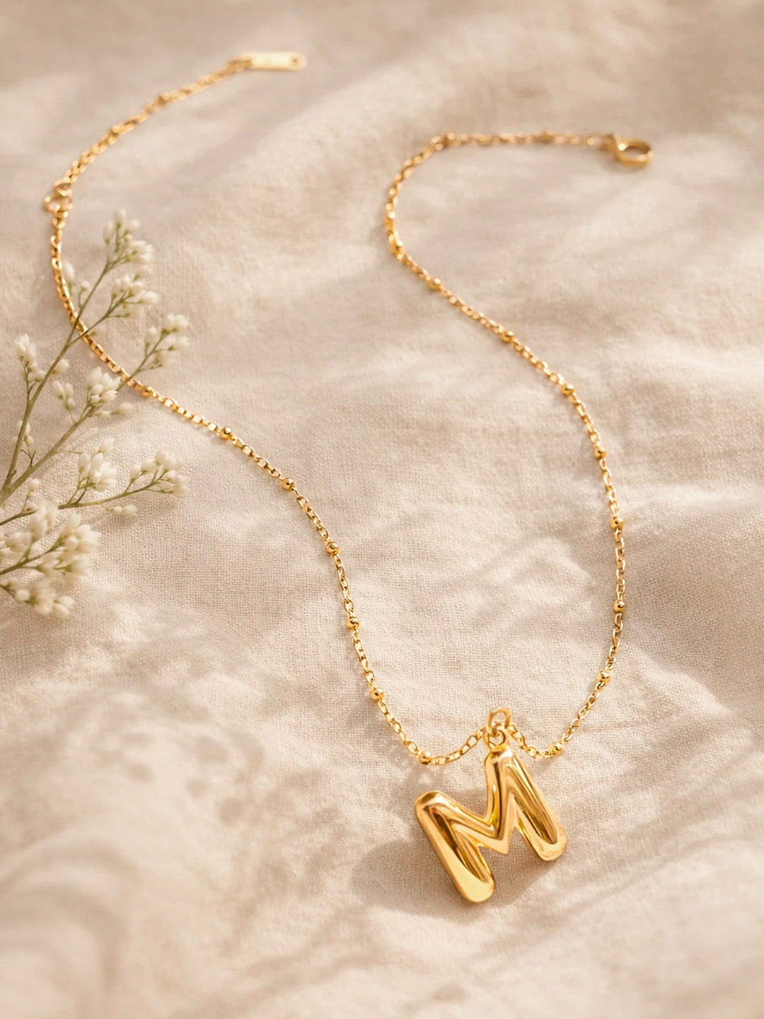 Demi Fine 18K Gold Plated Stainless steel Minimal Balloon M Necklace Length - 21.2 cm