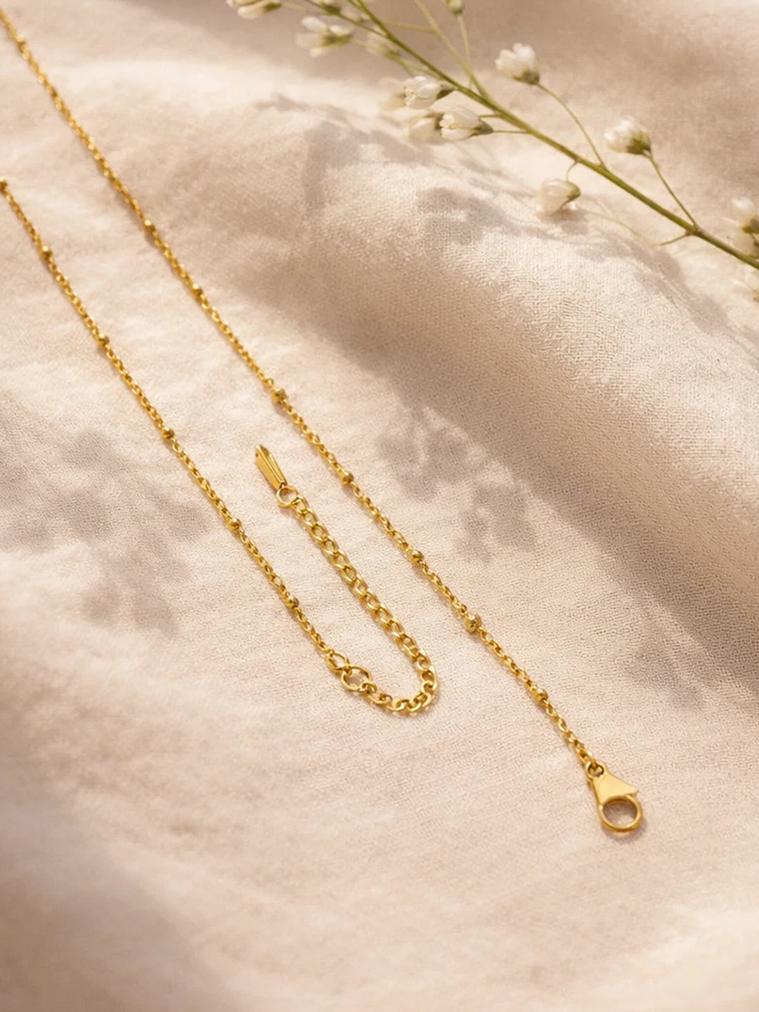 Demi Fine 18K Gold Plated Stainless steel Minimal Balloon T Necklace Length - 22 cm
