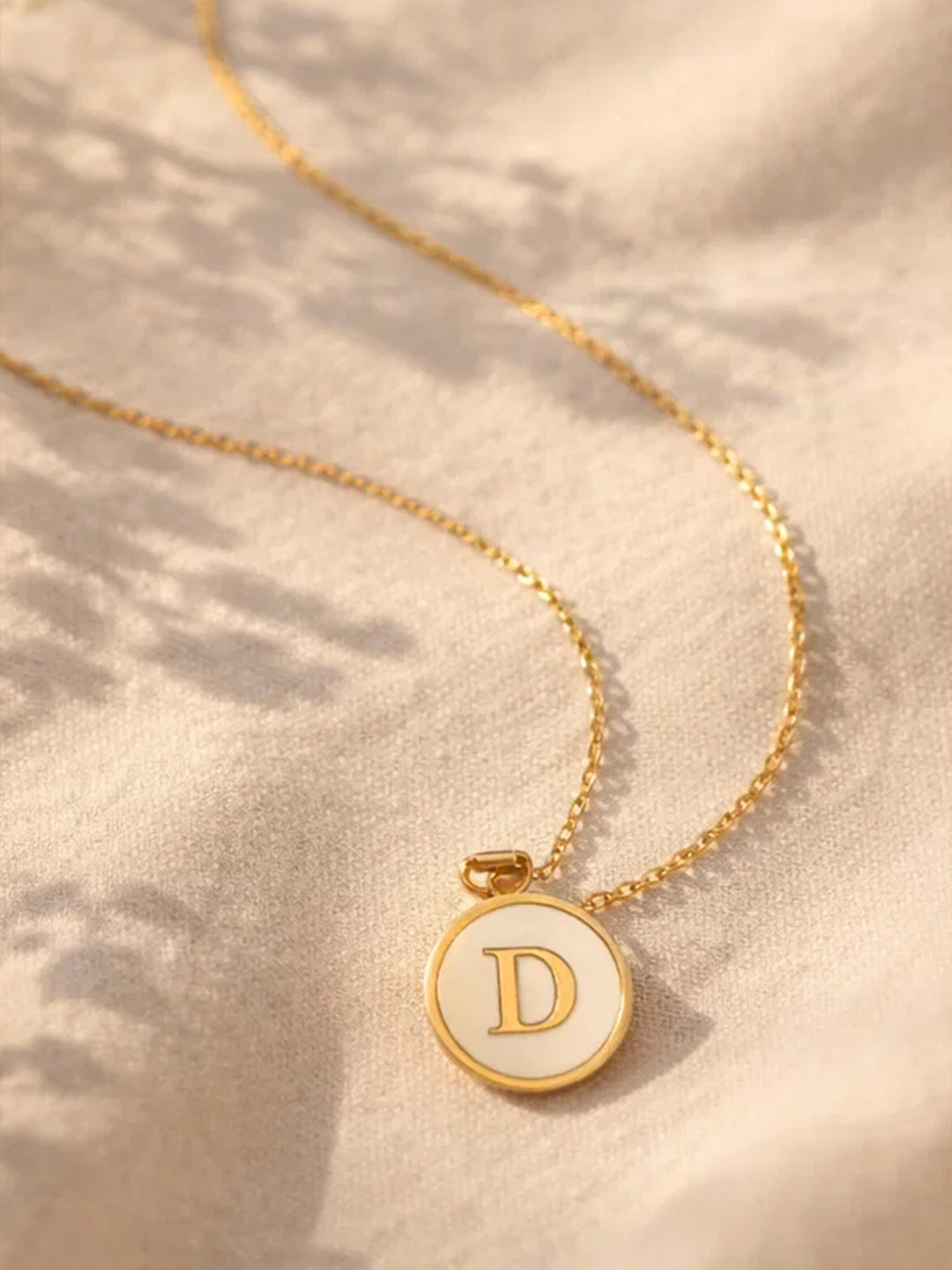 Demi Fine 18K Gold Plated Stainless steel Minimal D Pendant Necklace Length - 23 cm