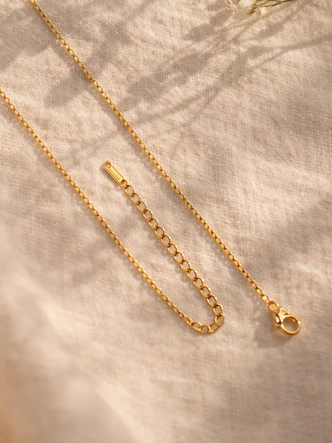 Demi Fine 18K Gold Plated Stainless steel Minimal D Pendant Necklace Length - 23 cm