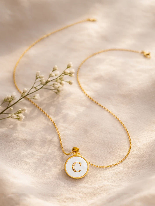Demi Fine 18K Gold Plated Stainless steel Minimal C Pendant Necklace Length - 23 cm