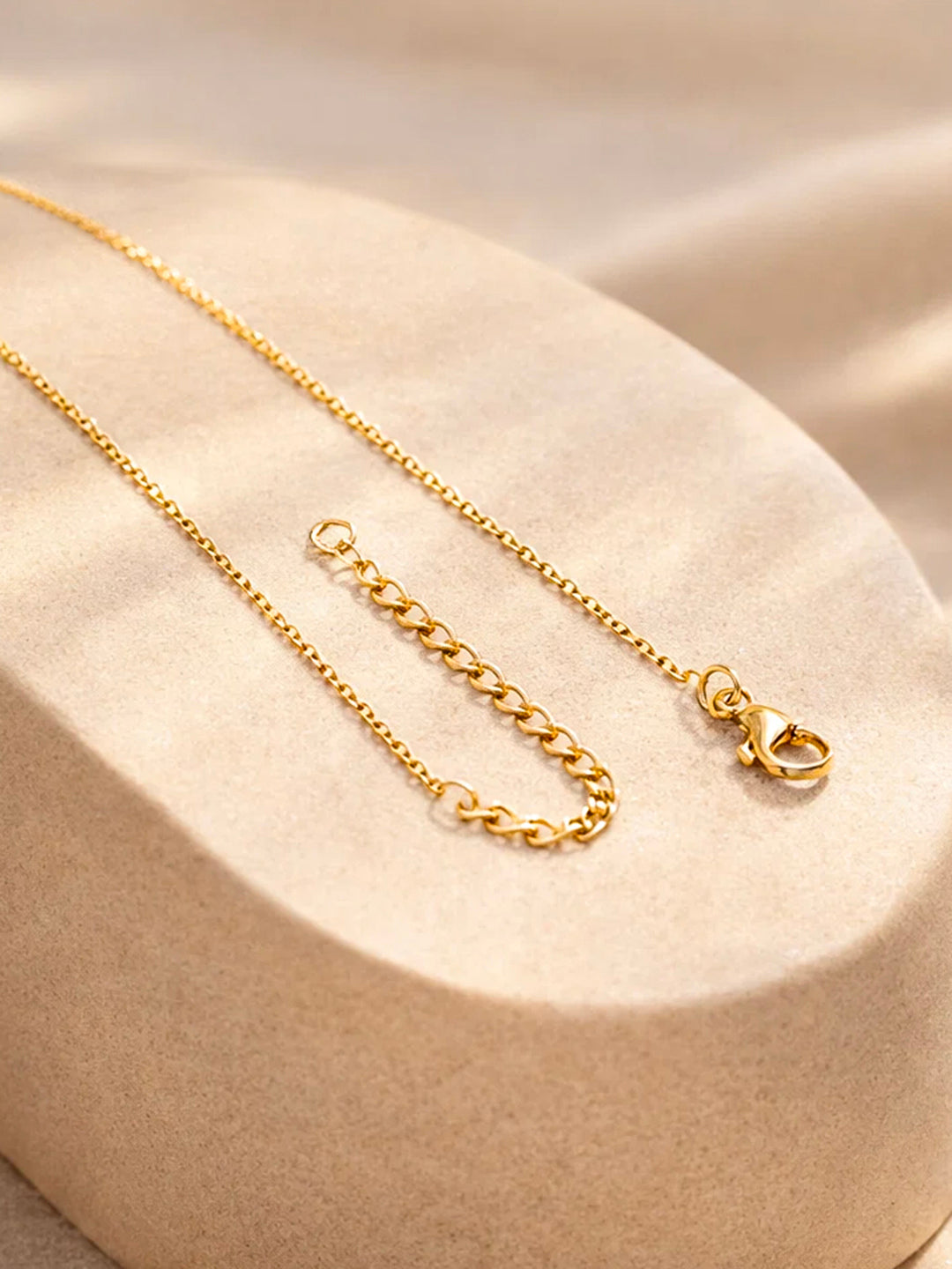 Demi Fine 18K Gold Plated Stainless steel Minimal K Pendant Necklace Length - 23 cm