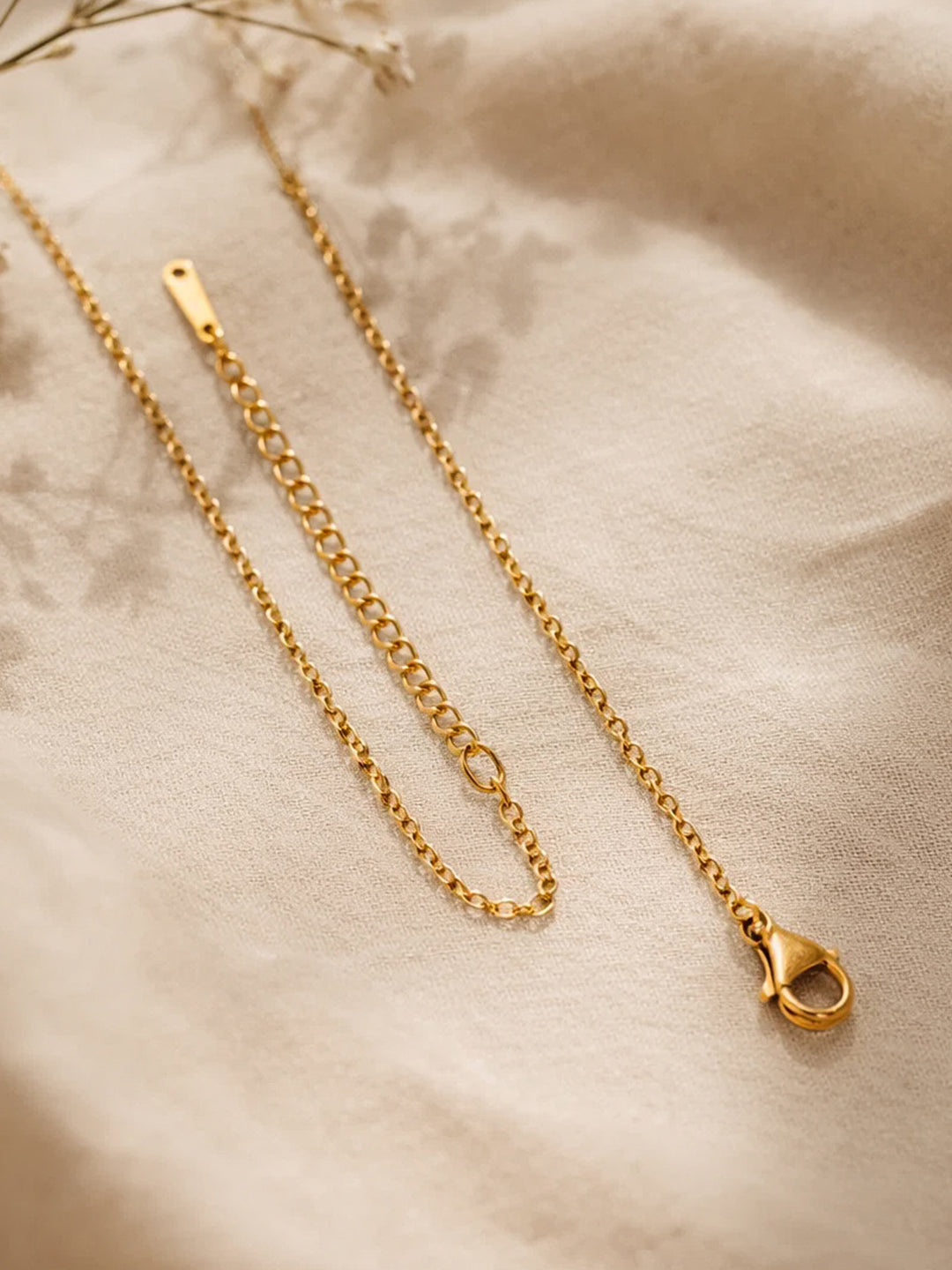 Demi Fine 18K Gold Plated Stainless steel Minimal E Pendant Necklace Length - 23 cm