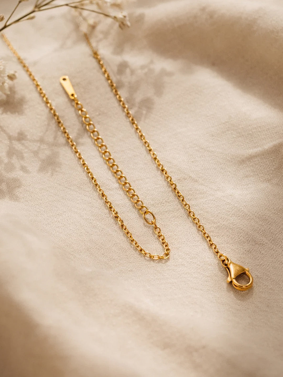Demi Fine 18K Gold Plated Stainless steel Minimal J Pendant Necklace Length - 23 cm
