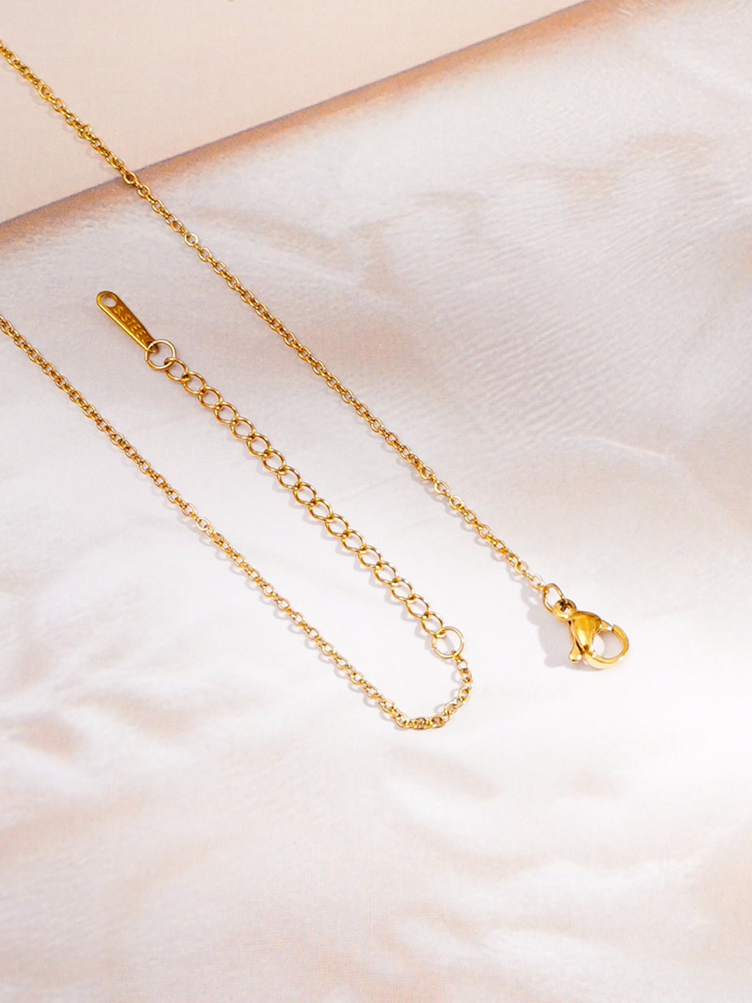 Demi Fine 18K Gold Plated Stainless steel Chain Turquoise Blue Pendant Necklace Length - 22.5 cm