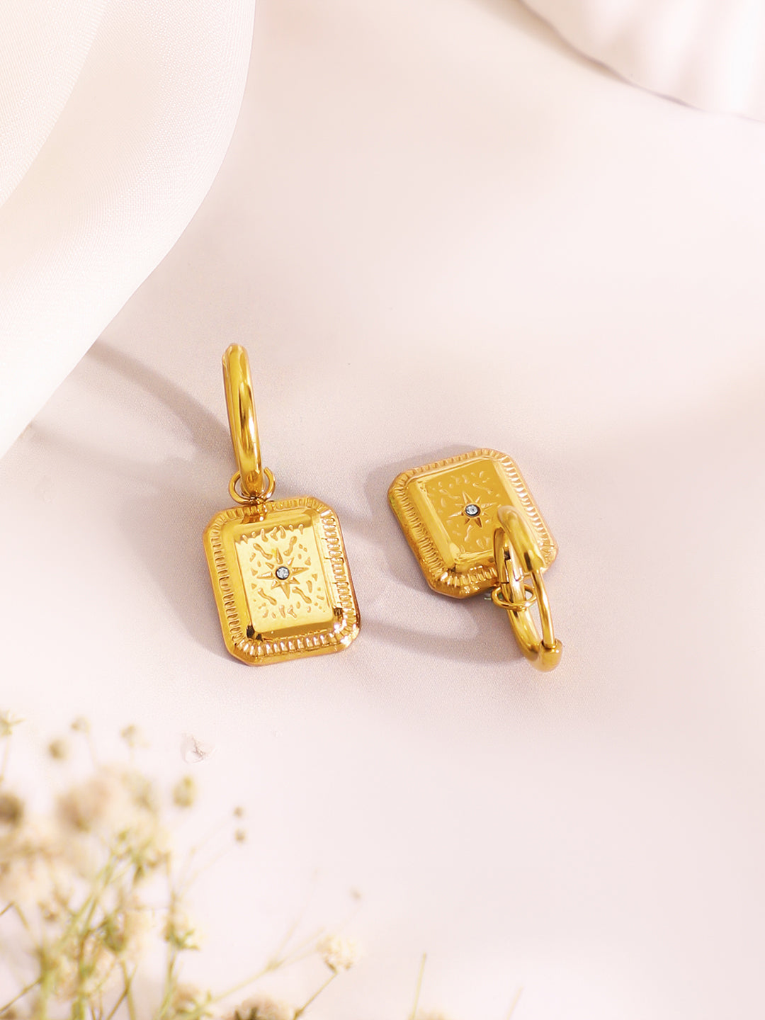 Demi Fine 18k Gold Plated Stainless Steel Geometric Pendant Set Necklace Length - 50 cm