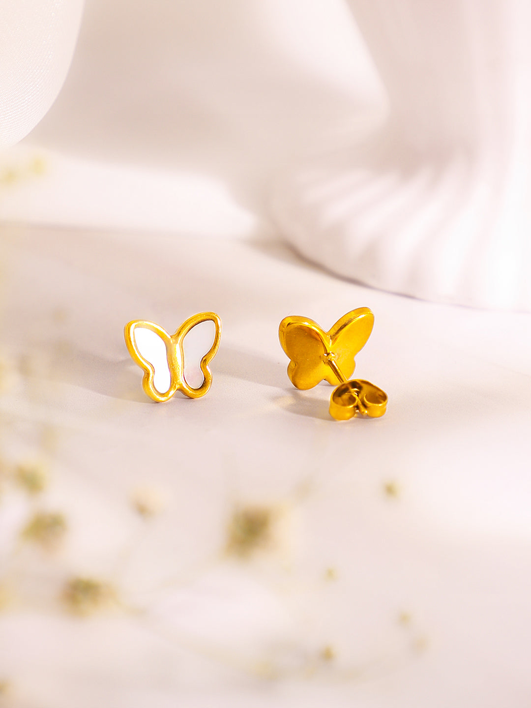 Demi Fine 18k Gold Plated Stainless Steel Butterfly Pendant Set Necklace Length - 45 cm