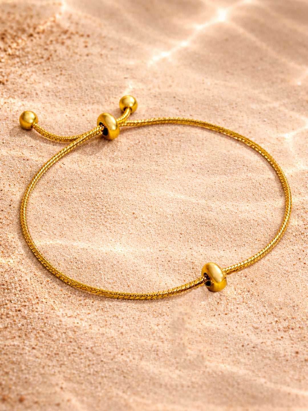 Demi Fine 18K Gold Plated Stainless steel Minimal Statement Chain Bracelet Length - 0.1 cm