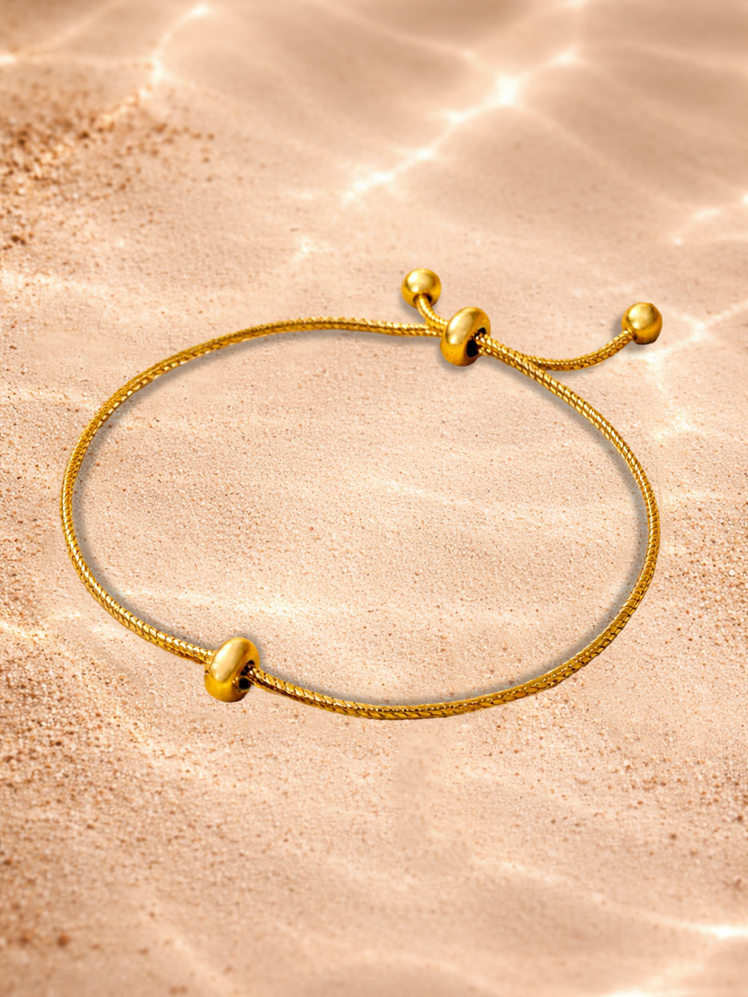 Demi Fine 18K Gold Plated Stainless steel Minimal Statement Chain Bracelet Length - 0.1 cm