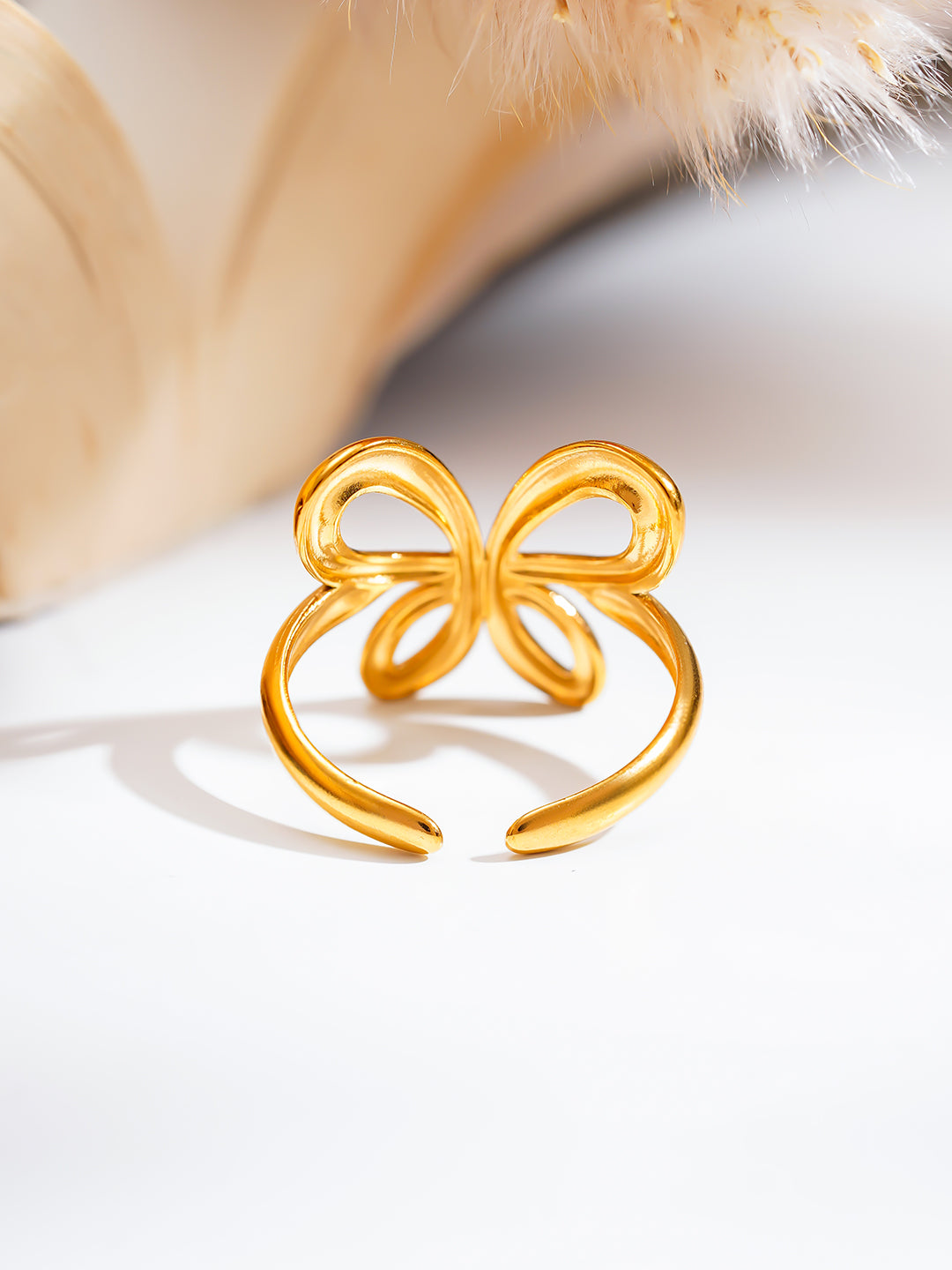 Demi Fine 18K Gold Plated Stainless steel Wings Of Wonder Ring Length - Adjustable
